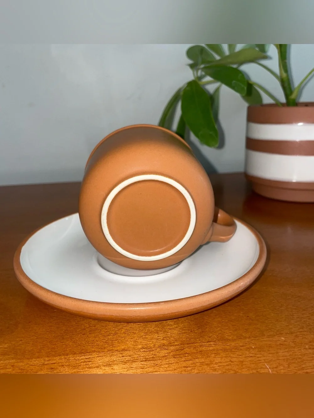 Pottery Barn Terracotta Cup & Saucer